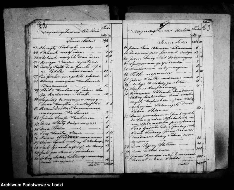 Obraz 20 z jednostki "Akta ławnika czynnego osady fabrycznej Łódka tyczące się sekwestracji majątku ruchomego Tytusa Kopischa"