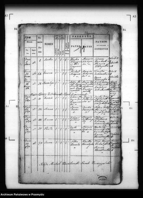 Obraz 5 z jednostki "[Kopie ksiąg metrykalnych parafii Kniażpol z filią Kropiwnik (dekanat Dobromil)]"