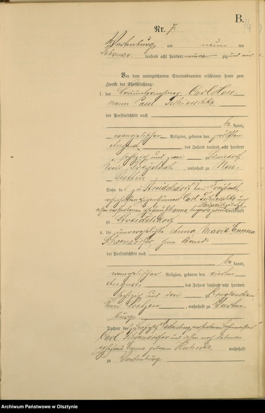 image.from.unit.number "Heiraths-Haupt-Register Nr 1 - 40"