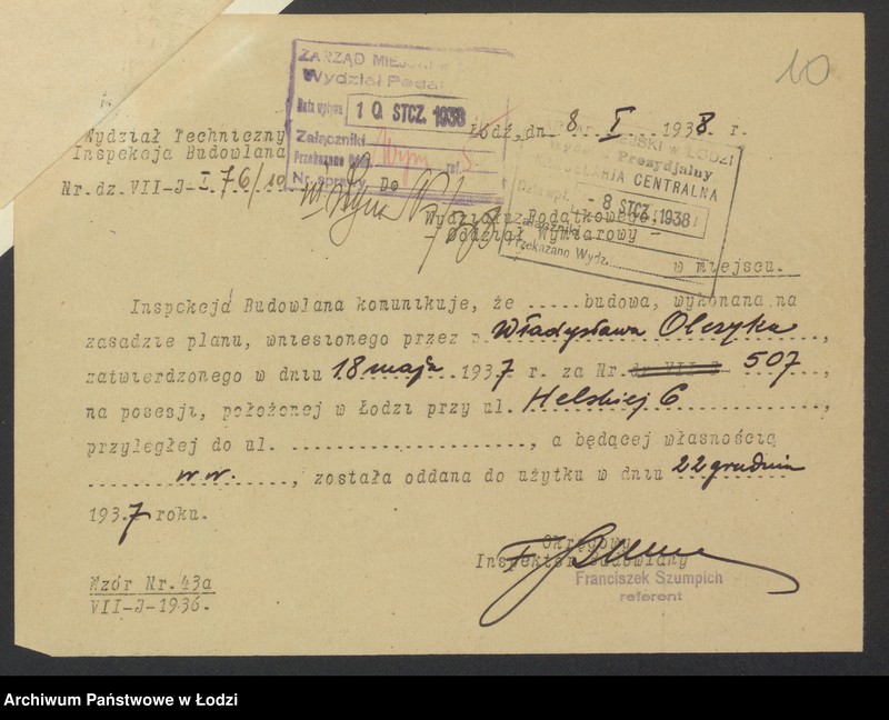 image.from.unit.number "Księga inwentarzowa nieruchomości m. Łodzi ul. Helska"