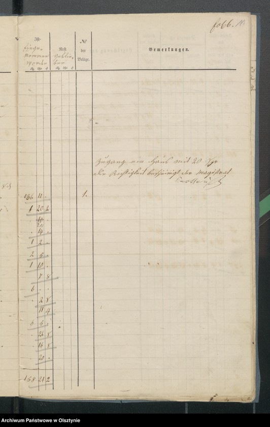 image.from.unit.number "Jahres Rechnung den beiden ewangelischen Kirchen zu Riesenburg"