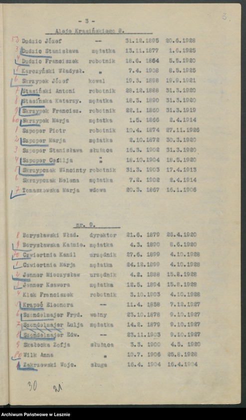Obraz 6 z jednostki "[Obwód X - głosuje w Szkole Powszechnej Pomocniczej /listy wyborców/]"