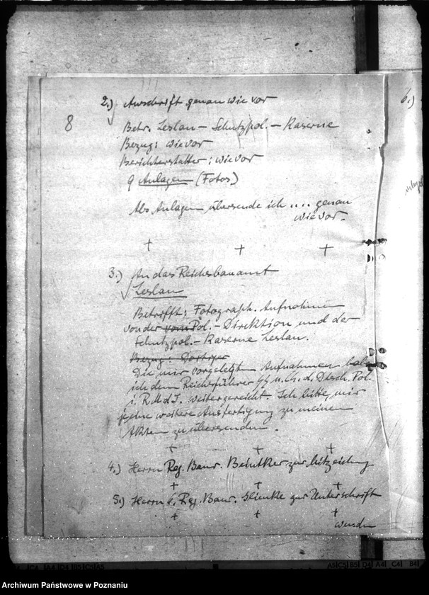 Obraz 12 z jednostki "Polizeikaserne in Leslau. Wohungen für Polizeiangehörigen in Leslau. Polizeigefängnis in Leslau"