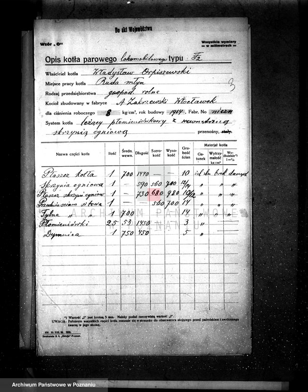 Obraz 7 z jednostki "Mleczarnia w Szmocinie, Otton Spiekarmann nr fabryczny kotła 39069"