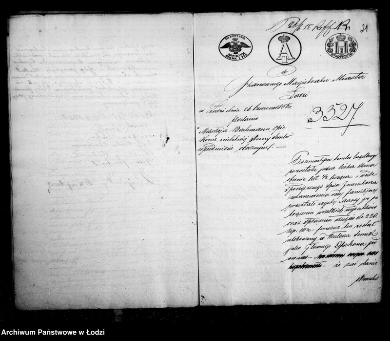 Obraz 18 z jednostki "Akta tyczące się ustanowienia opieki nad nieletnią Anną Zemler po zmarłych Engelharcie i Otylii z Bachmanow małżonków Zemler pozostałą córką"