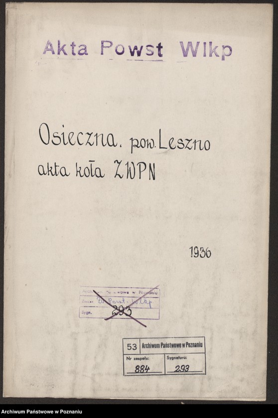 Obraz 3 z jednostki "Osieczna, powiat Leszno - akta koła."