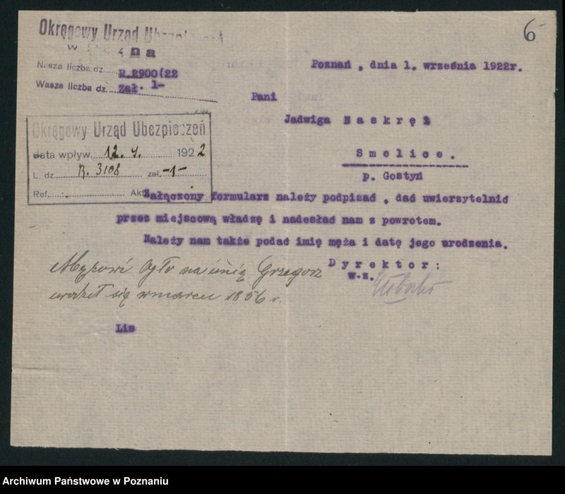 Obraz 8 z jednostki "Invaliden - Wittwen und Weisen Pensionskasse [odwołanie do Ministerstwa]"