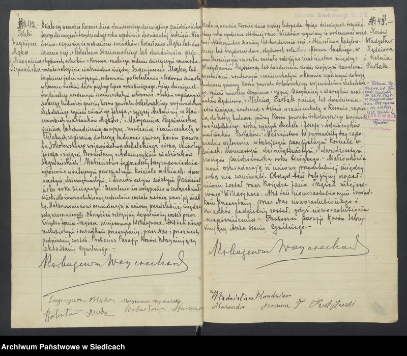 Obraz 6 z jednostki "Akta małżeństw - unikat [Wpisy zaczynają się od aktu nr 39 z dnia 15 października 1930 roku, zakończono na akcie nr 70 z dnia 16 października 1935 roku]"