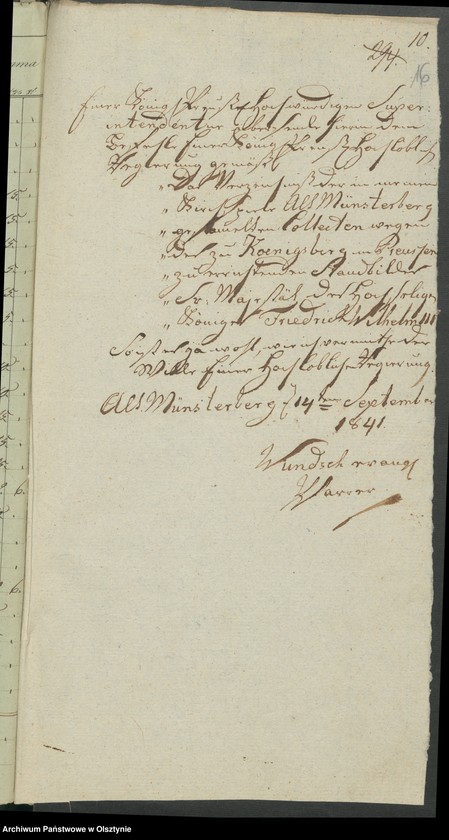 image.from.unit.number "Acta des engern Ausschußes für Errichtung eines Standbildes Sr. [Seiner] Majestät des Königes Friedrich Wilhelm des Dritten. Die Beitrags-Ziechungen in dem landrätlichen Kreise Marienburg [Malbork]"