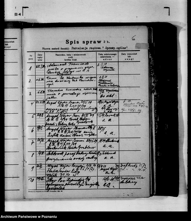 Obraz 10 z jednostki "Spis spraw znak,,R