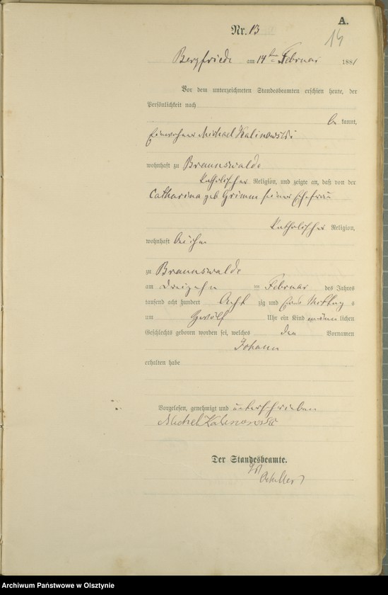 image.from.unit.number "Geburts-Haupt-Register Nr 1 - 98"