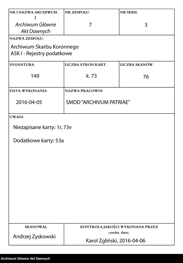 image.from.unit.number "Exactiones personalium contributionum constitione Varsaviensi in comittis g[enera]libus sancitiae --"