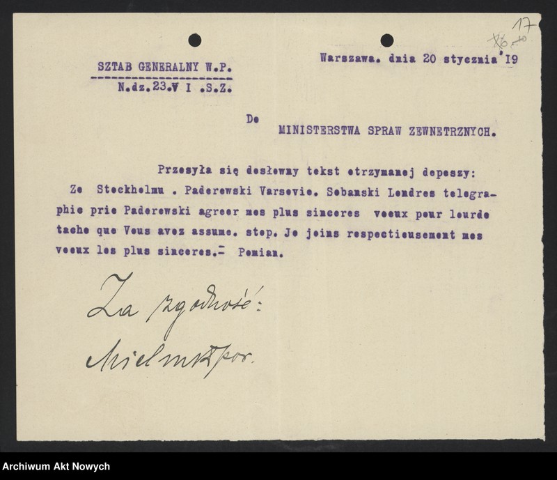 image.from.unit.number "Hołdy; listy, depesze, adresy, od instytucji, organizacji, osób prywatnych"