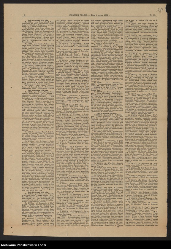Obraz 20 z jednostki "Franciszek Buc- detaliczna sprzedaż galanterii na rachunek własny i komisowy"