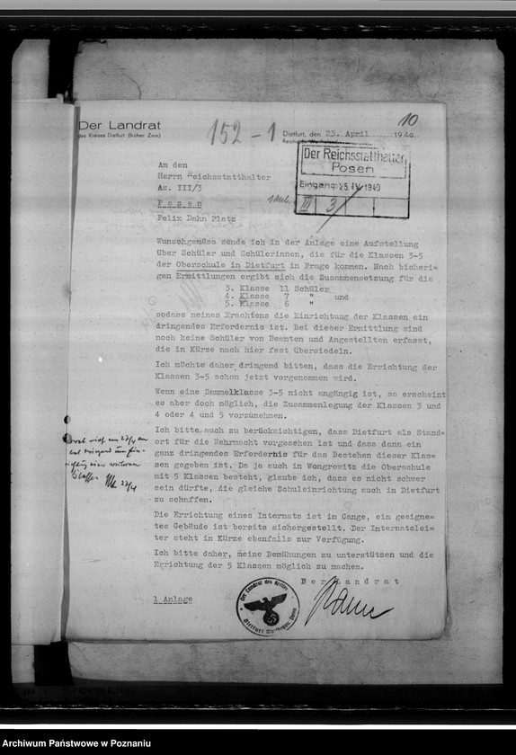 Obraz 14 z jednostki "Oberschulen in Dietfurt (Żnin), Wongrowitz und Gnesen"