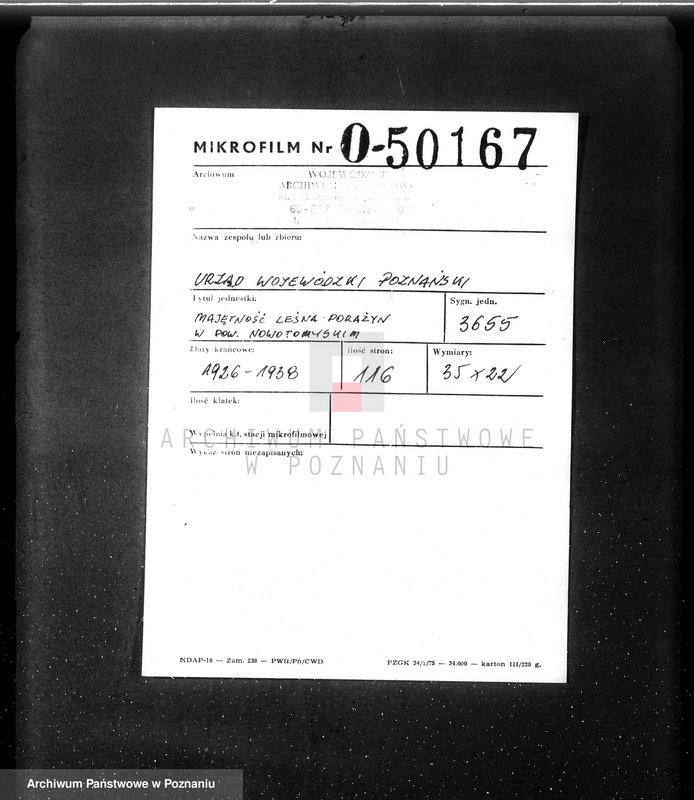 Obraz 2 z jednostki "Majętność leśna Porażyn w powiecie nowotomyskim"