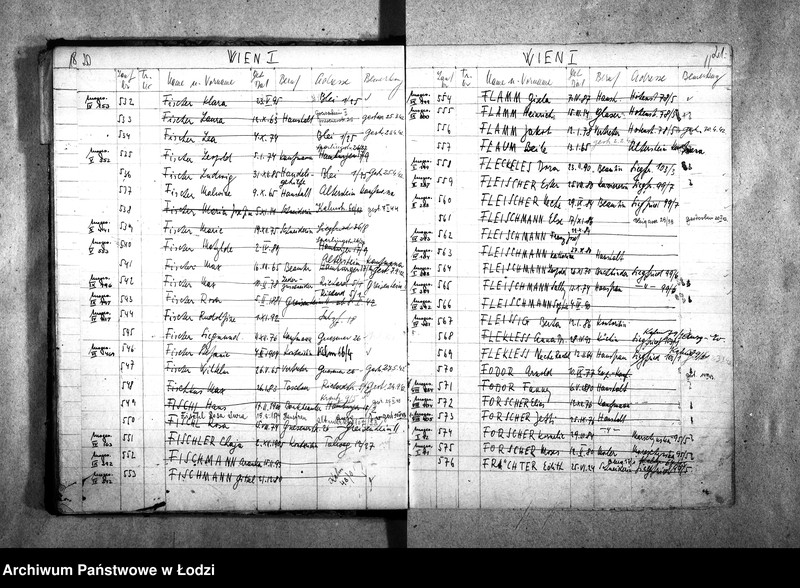 Obraz 14 z jednostki "[Wykazy imienne Żydów zagranicznych wsiedlonych do getta]"