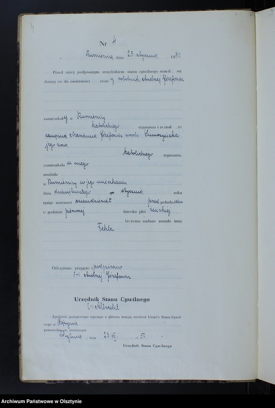 image.from.unit.number "Księga urodzeń Nr 1 - 81,1 - 72,1 - 73 i 1 - 66 /bez 1885/ /przepisana w języku polskim z oryginału niemieckiego w dniach 18.07.-24.08.1950/"