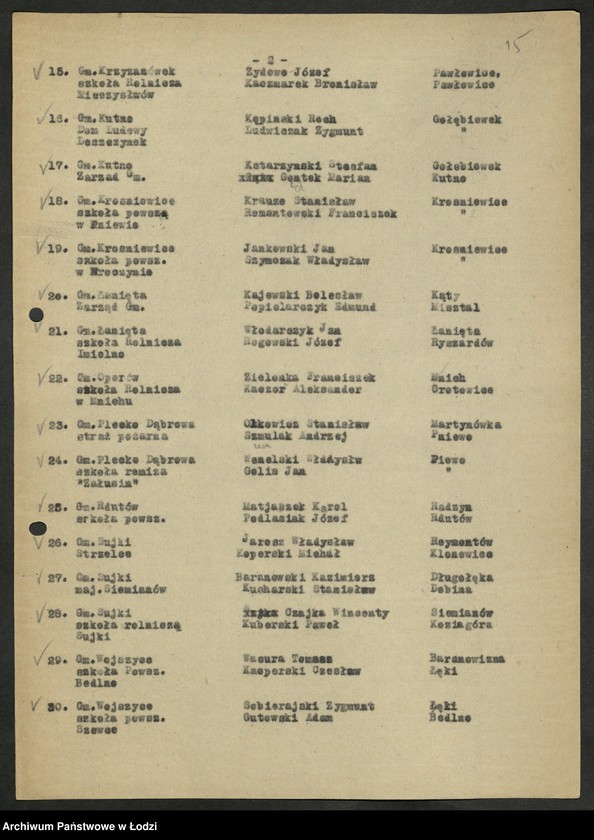 Obraz 16 z jednostki "Wybory do Sejmu okręg VIII Kutno - sprawozdania [z akcji wyborczej, wykazy uprawnionych do głosowania, składy Obwodowych Komisji Wyborczych]"