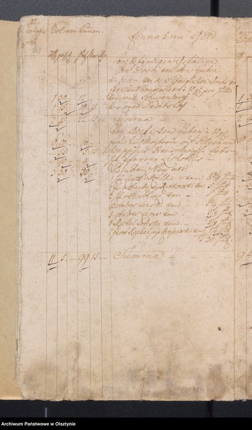 image.from.unit.number "Jahres Kirchen Rechnung der Passenheimschen Stadt Kirchen aller Einnahme und Ausgabe wie auch Bau-Rechnung"