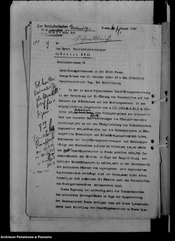 Obraz 15 z jednostki "Korespondencja i plany sytuacyjne ogródków działkowych w Poznaniu"