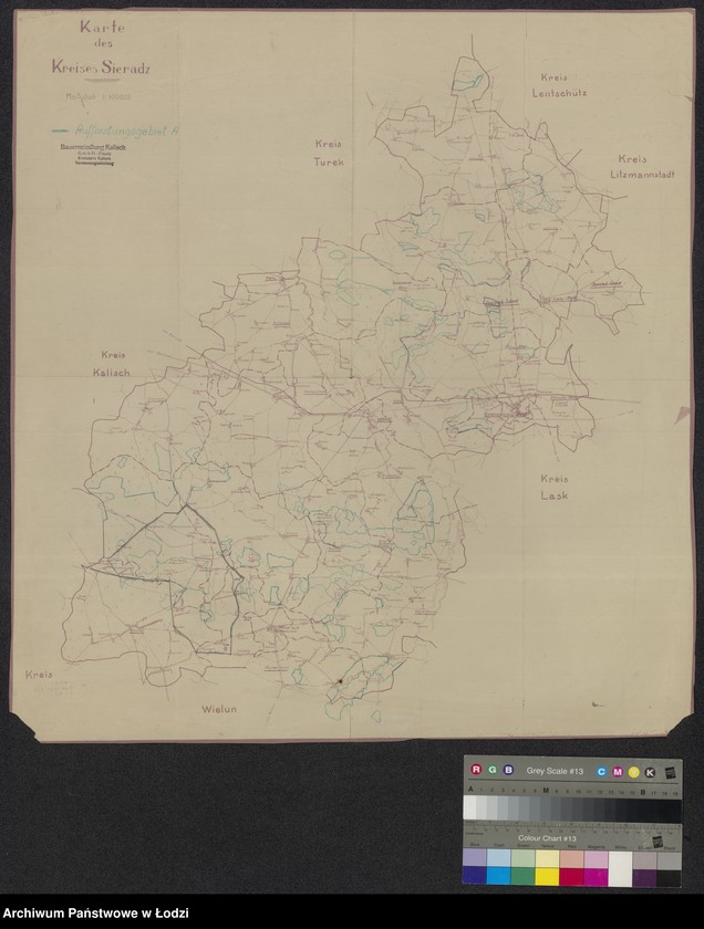 Obraz 1 z jednostki "Karte des Kreises Sieradz"