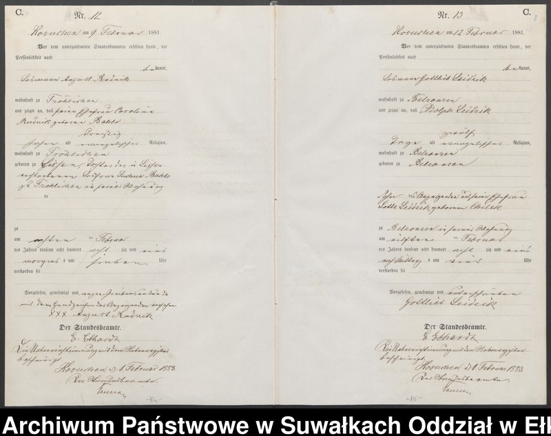 image.from.unit.number "Sterbe-Haupt-Register des Königlichen Preussischen Standes-Amtes Belzonzen Kreis Johannisburg"