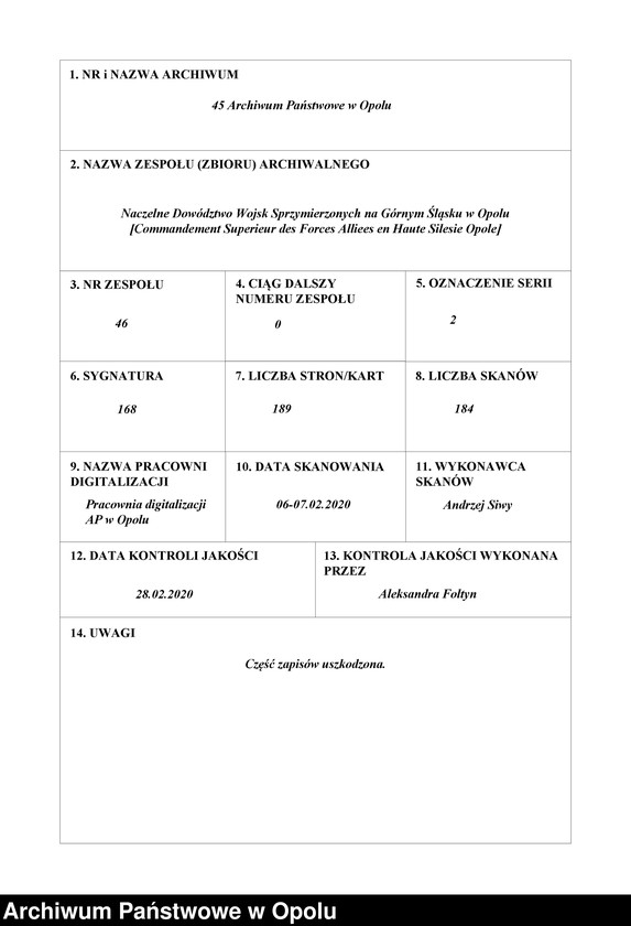 Obraz 1 z jednostki "Tableau des forces de Police, Einwohnerwehr SP, Tendances Militaires /1. Tablica przedstawiająca stan sił policji niemieckiej " Sicherheitspolizei" 2. Wiadomości o radach robotniczych i żołnierskich, 3. Wiadomości o organizacji niemieckiej "Einwohnerwehr" 4. Wiadomości o organizacji "Sicherheitspolizei". 5. Wiadomości o różnych organizacjach niemieckich paramilitarnych/"