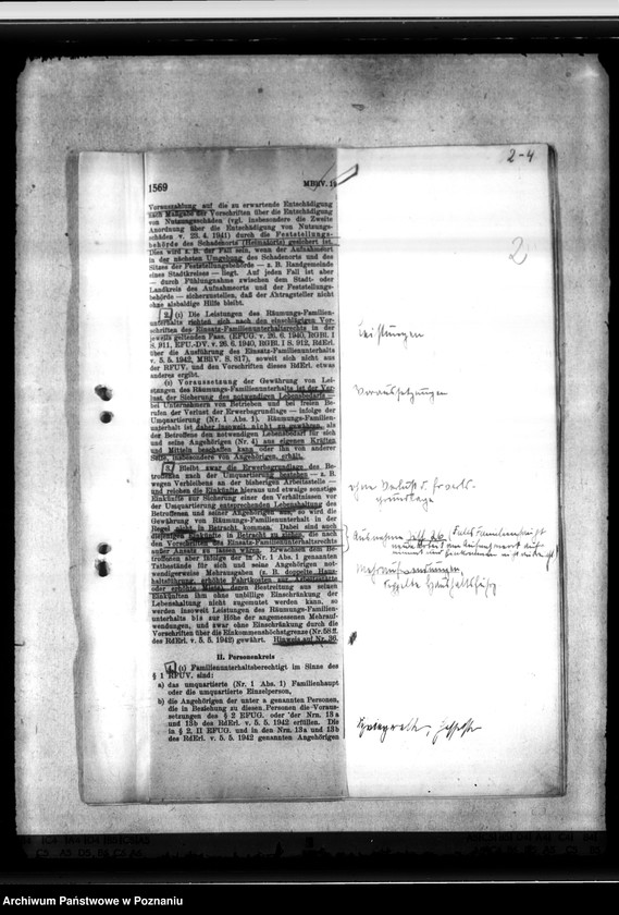 Obraz 6 z jednostki "Räumungs - Familienunterhalt. Sonderunterstützung für Polen. Umquartierung wegen Luftgeführdung"