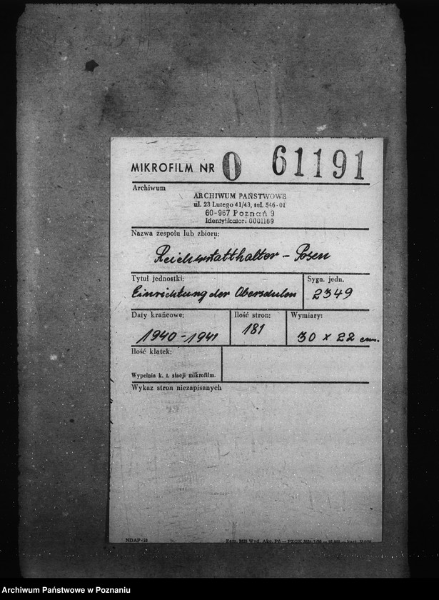 Obraz 2 z jednostki "Einrichtung der Oberschulen"