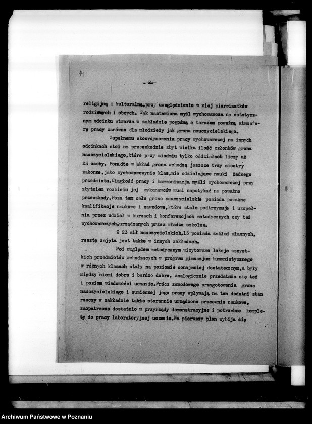 Obraz 18 z jednostki "Prywatne Gimnazjum Żeńskie SS. Urszulanek - Poznań [sprawozdanie z wizytacji i sprawy szkolne]"