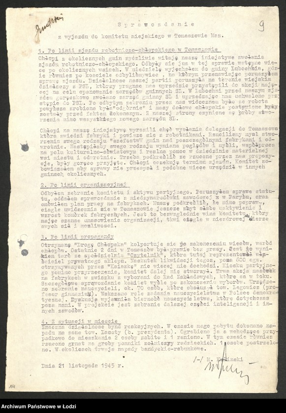 Obraz 10 z jednostki "Szkolenie partyjne - sprawozdania z [inspekcji w powiatach oraz instruktorów powiatowych z działalności]"