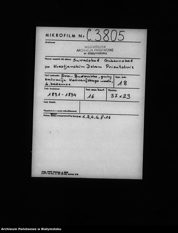 image.from.unit.number "Delo… Budovisko, gminy Kalvarîja Kalvarîjskago uezda, b.kazennoe"