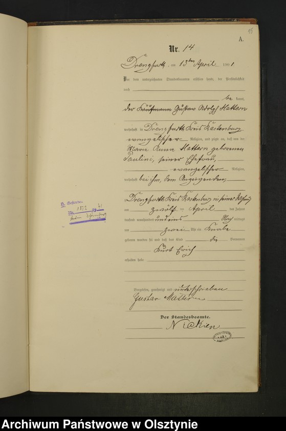 image.from.unit.number "Geburts-Haupt-Register Nr 1 - 54"