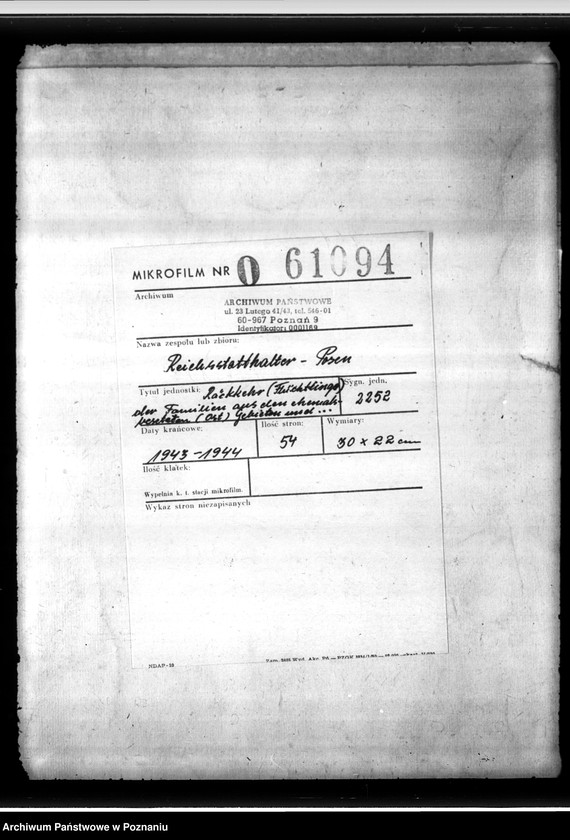 Obraz 2 z jednostki "Rückkehr - Flüchtlinge der Familien aus den ehemalsbesetzten - Ost- Gebieten und dem Generalgouvernement"