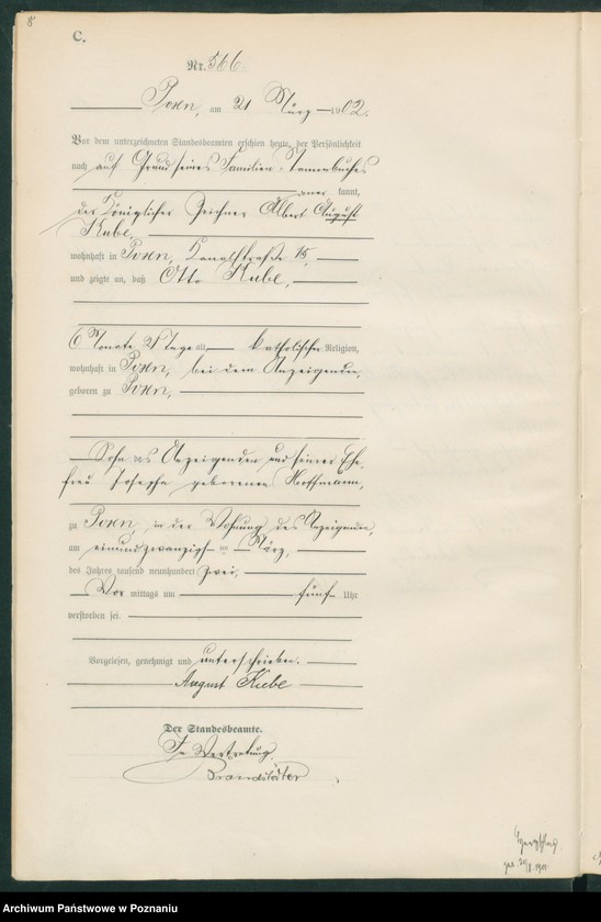 Obraz 11 z jednostki "Księga miejscowa zgonów t. II"