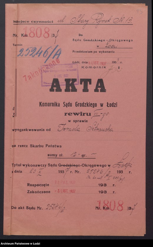 Obraz 15 z jednostki "Izrael Aron Sztrauch- sprzedaż towarów spożywczych"