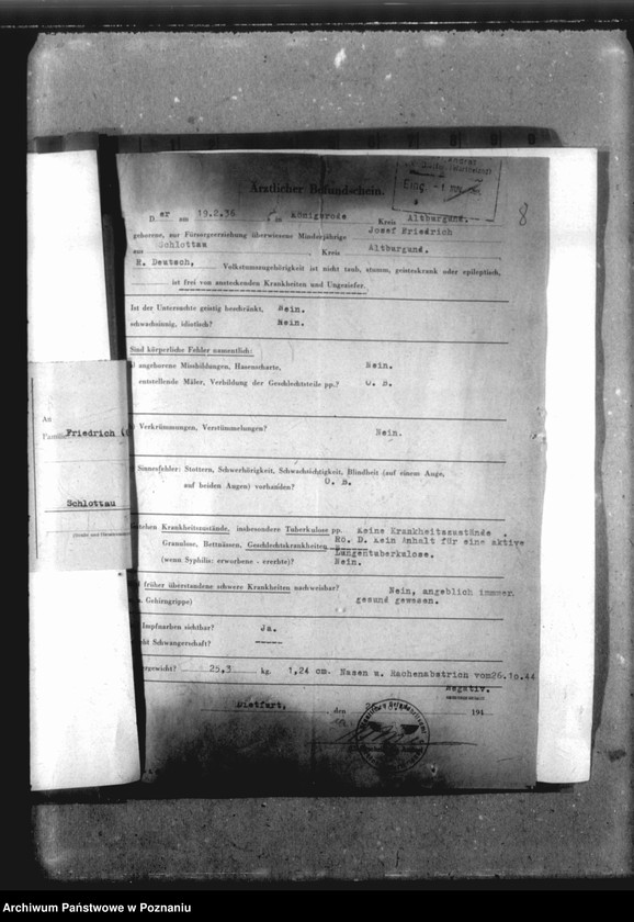 Obraz 12 z jednostki "[Akta personalne wychowanka Josefa Friedricha, ur. 9 VI 1936]."