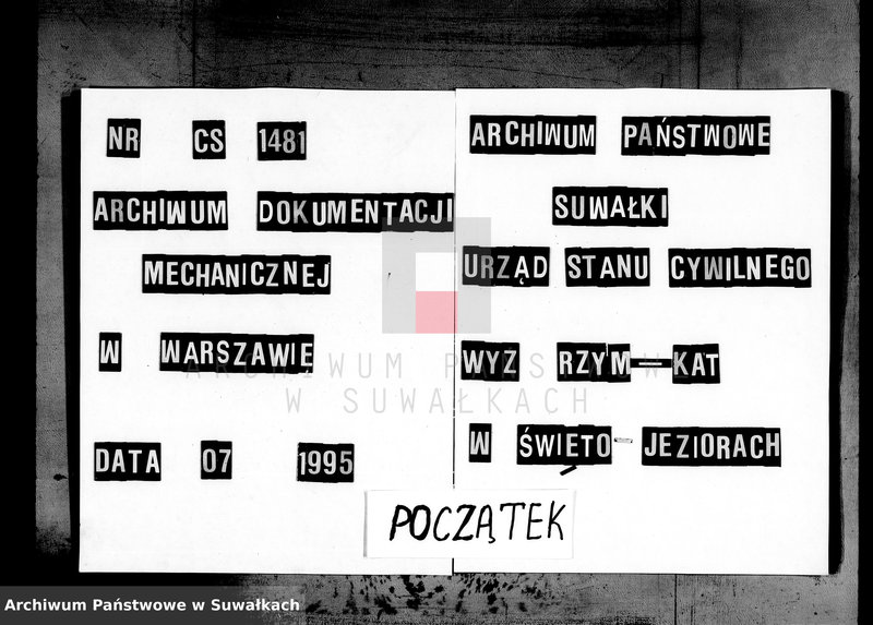 image.from.unit.number "Anexa do Aktów Urzędnika Stanu Cywilnego Gminy Święto-Jezierskiej Na rok 1813"