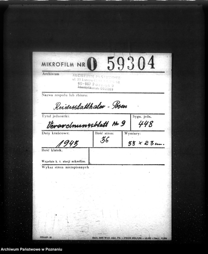 Obraz 2 z jednostki "Verordnungsblatt Nr. 9"