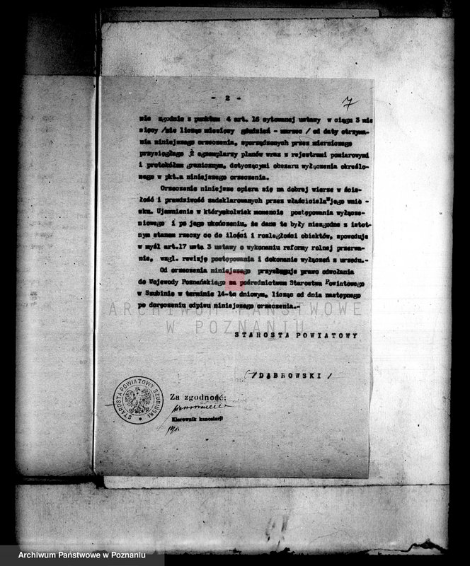 Obraz 11 z jednostki "Wyłączenie z art.4 i 5 ustawy o reformie rolnej powiatu szubińskiego sprawy ogólne"