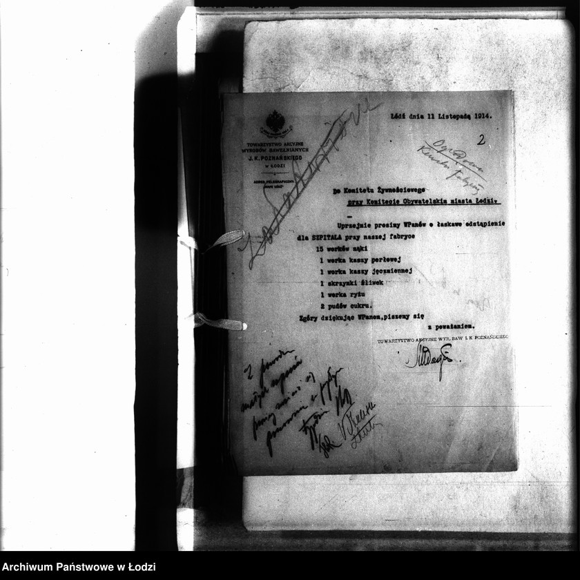 Obraz 7 z jednostki "Listy różnych do Sekcji Zaprowiantowania Miasta"