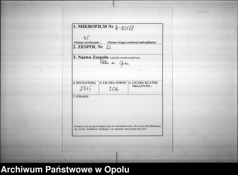 Obraz 2 z jednostki "Acta des Magistrats zu Oppeln betreffend: die Unterstützung der Familien eingezogener Landwehrmänner. de Anno 1848"