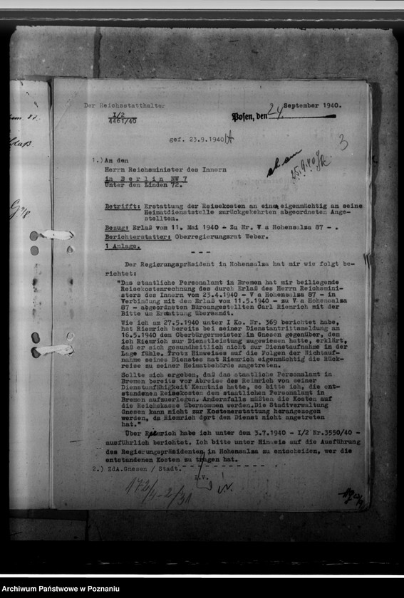 Obraz 7 z jednostki "Reisekosten Riemrich, Abordnung H. Schwarmann"