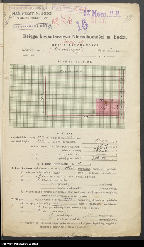 image.from.unit.number "Księga inwentarzowa nieruchomości m. Łodzi ul. Mazowiecka"