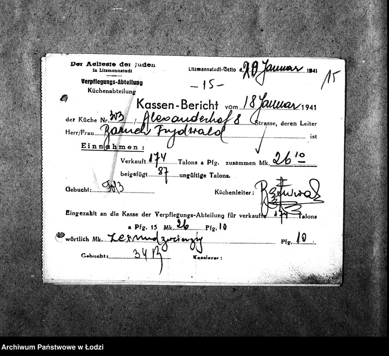 Obraz 18 z jednostki "[Kuchnia nr 303, ul. Limanowskiego 8. Kuchnia, ul. Limanowskigo 22. Kuchnia nr 305, ul. Limanowskiego 26. Kuchnia nr 341, ul. Limanowskiego 28. Działalność kuchni, personel, konsumenci, kontrole]"