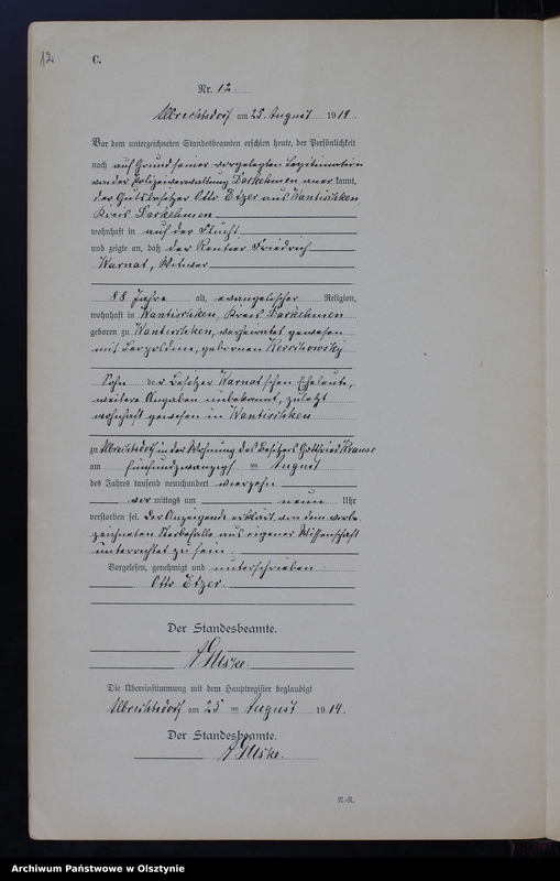 image.from.unit.number "Sterbe-Neben-Register Nr 1 - 27 [ Księga zgonów - wtóropis ]"