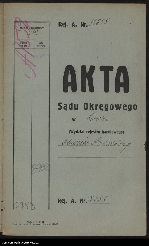 Obraz 2 z jednostki "Chaim Gecel Goldberg – przędzalnia zarobkowa"
