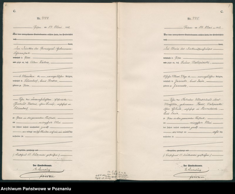 Obraz 6 z jednostki "Księga miejscowa zgonów tom II [Rejestr główny zgonów]"