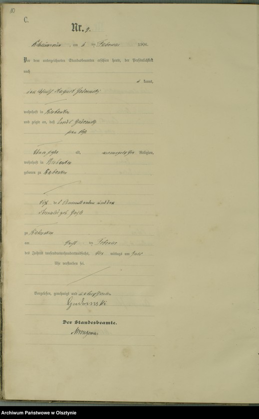 image.from.unit.number "Sterbe-Haupt-Register Nr 1 - 71"